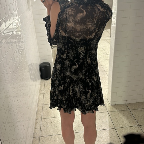 The Kooples cold shoulder printed dress size small - Picture 7 of 9